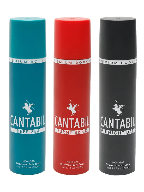 Easy Chic Wear Men Set of 3 Deodorant Sprays
