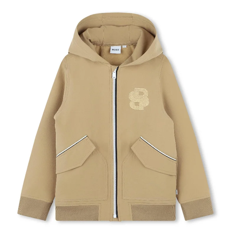 Fashionable Comfort Brown Hooded Sweatshirt