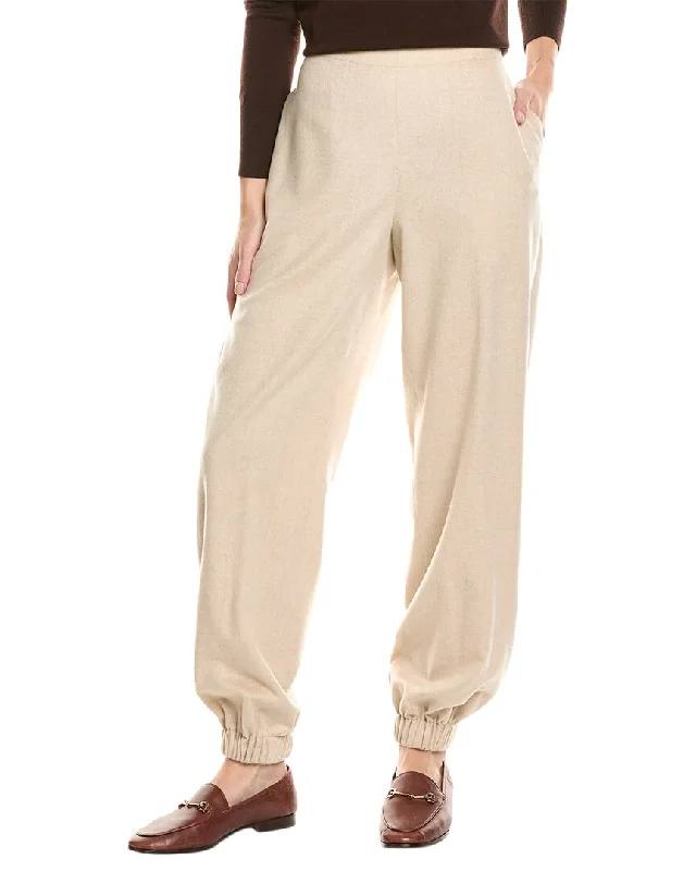 Lafayette 148 New York Relaxed Wool-Blend Jogger Pant