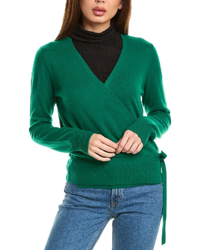 Knowledge And Elegance InCashmere Tie-Side Cashmere Cardigan