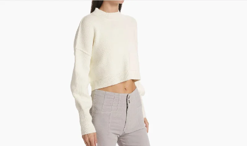 Simple Design Free People Women's Easy Street Crop Pullover, Moonglow