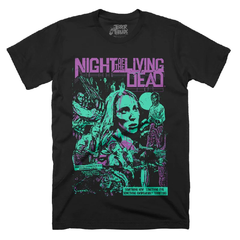 Embroidered Letters Night Of The Living Dead Unspeakably Terrifying T-Shirt