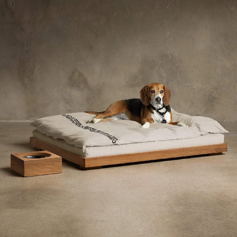 Ultra-lightweight Teak Dog Bed - Teak