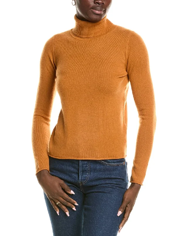 Fashion Selection sofiacashmere Roll Cuff & Hem Turtleneck Sweater