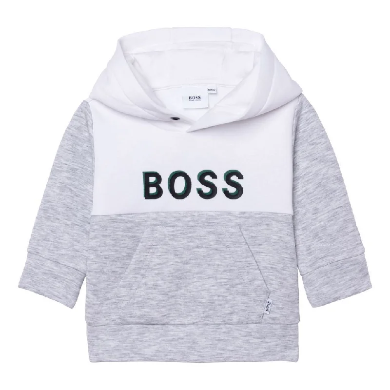 Relaxed Fashion Gray Hooded Sweatshirt