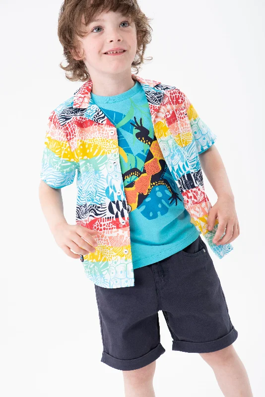 Relaxed Fashion Boys S/S Marine Life Shirt