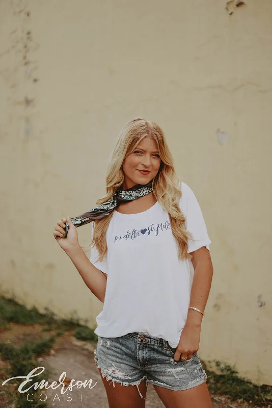 French Style Tri Delta Loves St. Jude Slouchy Tee