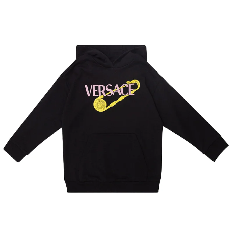 Personalized Wear Black Pin Logo Hoodie