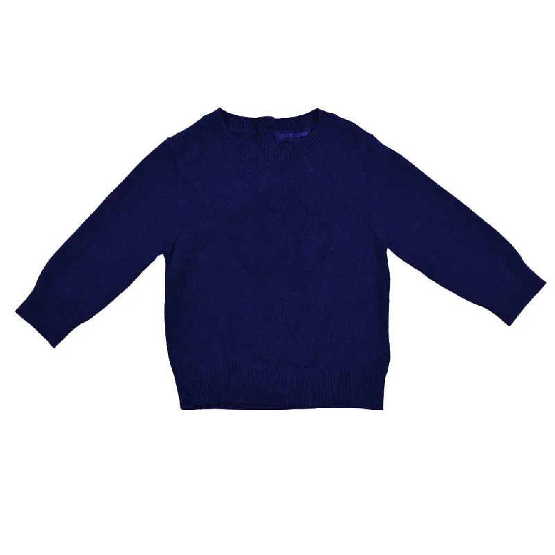 Relaxed Chic Navy Monogram Pullover