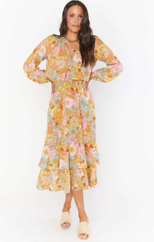 Celebrity Style Cait Midi Dress