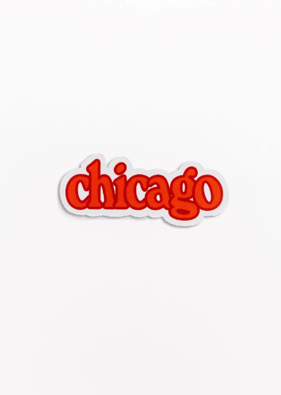 Soft Tops Chicago Retro Sticker - Red