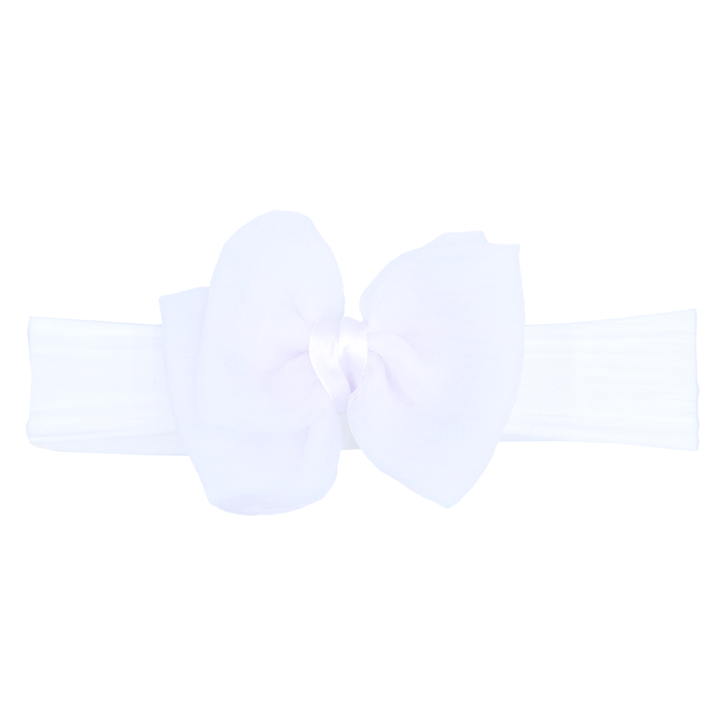 Trendy Comfort White Tulle Ribbon Headband