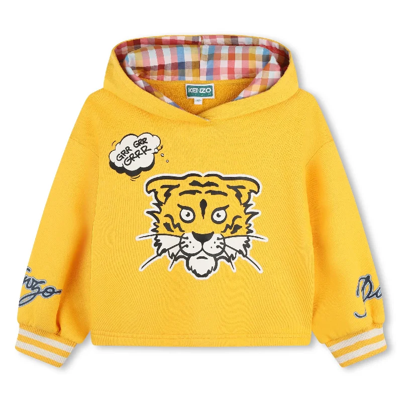 Cozy Fitting Yellow Hooded Sweatshirt