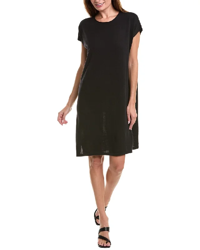 Casual Chic Outfits Eileen Fisher Crewneck Wool Shift Dress