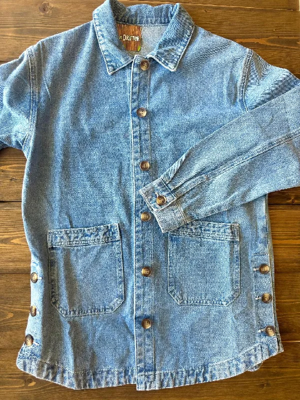 Body Design Denim Button Front Pocketed Jacket - Denim Dayz