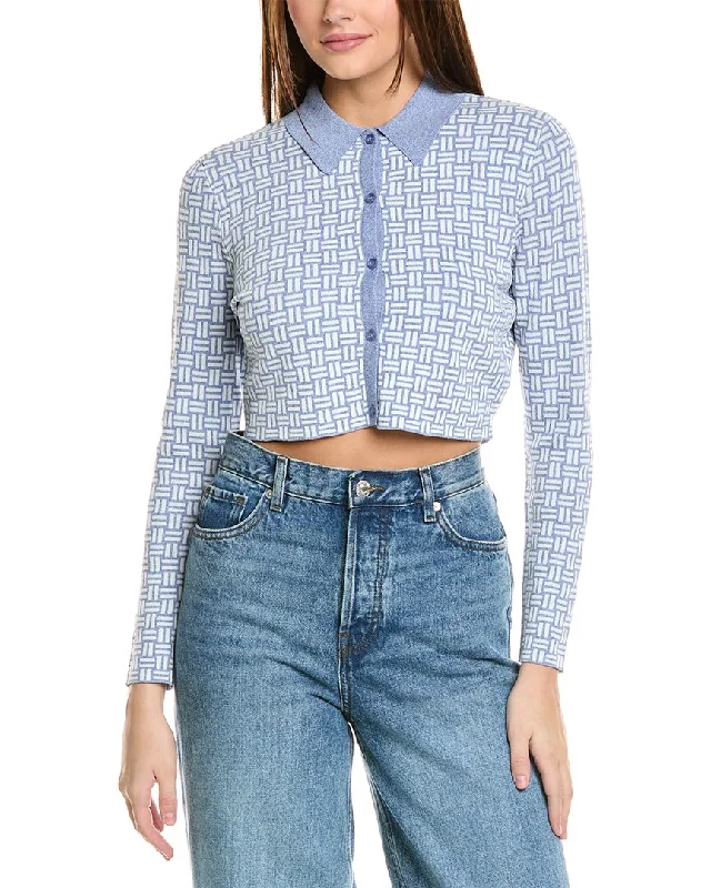 Playful Style 525 America Jacquard Crop Cardigan