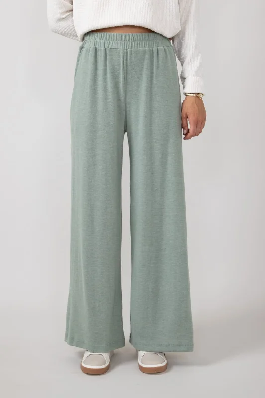 Timeless Style Wide Leg Lounge Pants for Women in Olive | NP70169F-OLIVE