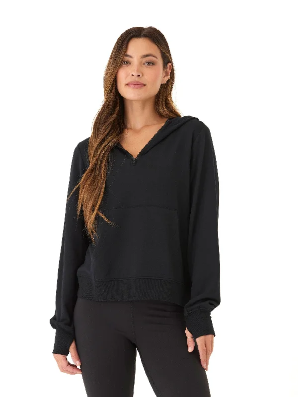 Cozy Outerwear Natia Feather Fleece 1/4-Zip Hoodie