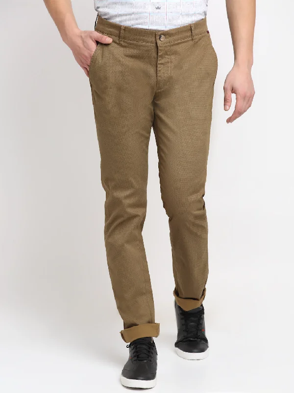 Soft Tops Men's Casual Flat front Khaki  Trousers