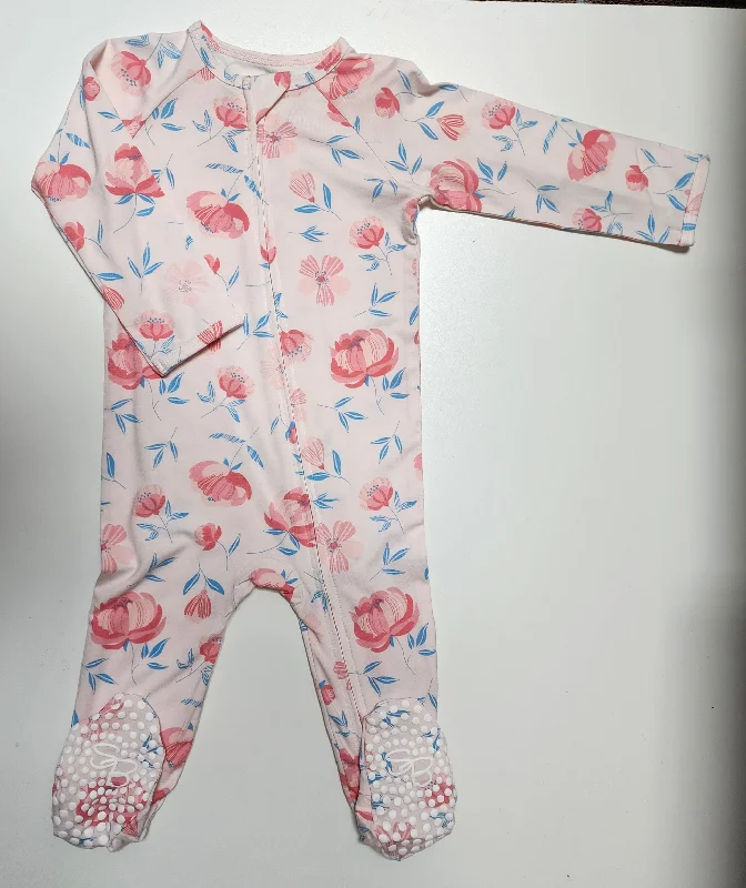 Exquisite Craftsmanship Girls Pink Peony Footie