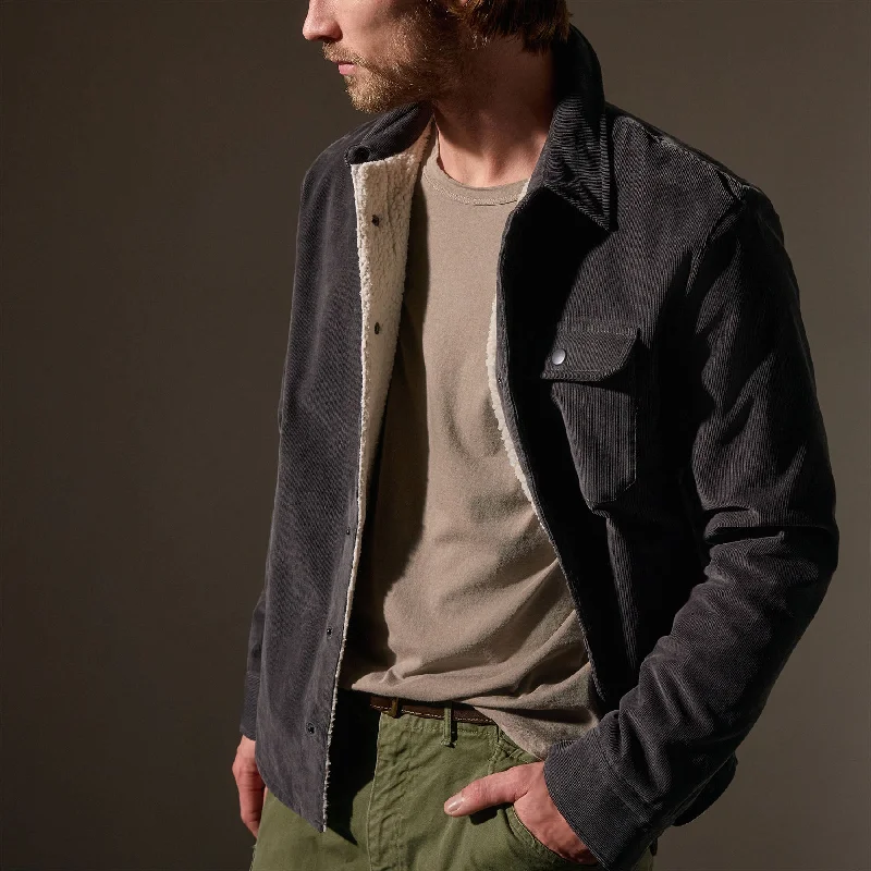 Chic Lounge Corduroy Sherpa Jacket - Magma