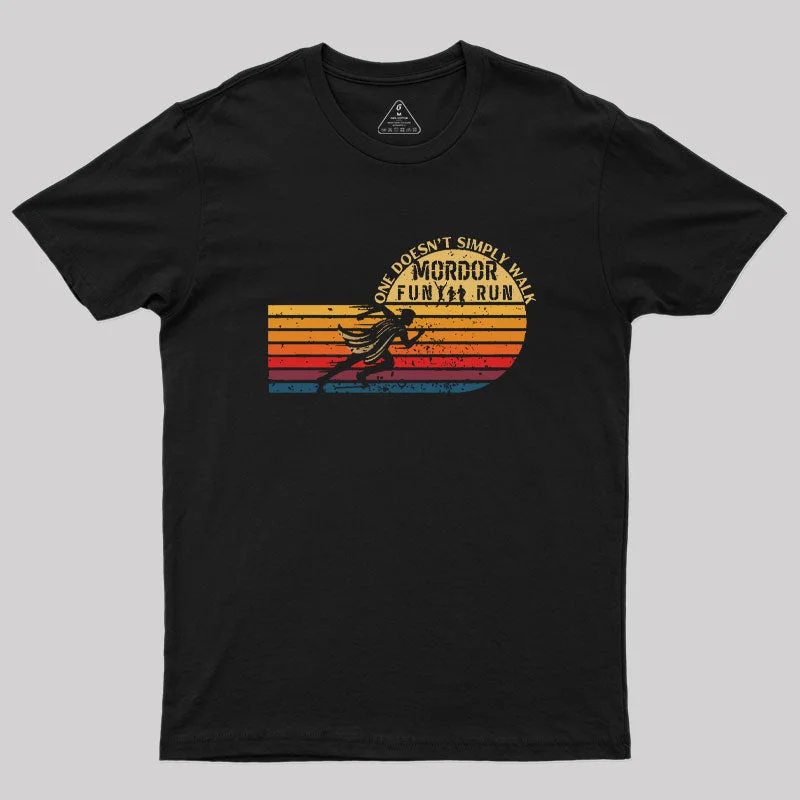 Carefree Eastry Middle Earth's Annual Mordor Fun Run one Does not Simply Walk Geek T-Shirt