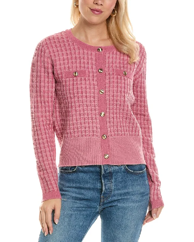 Cozy Fitting Joseph A. Waffle Stitch Cardigan