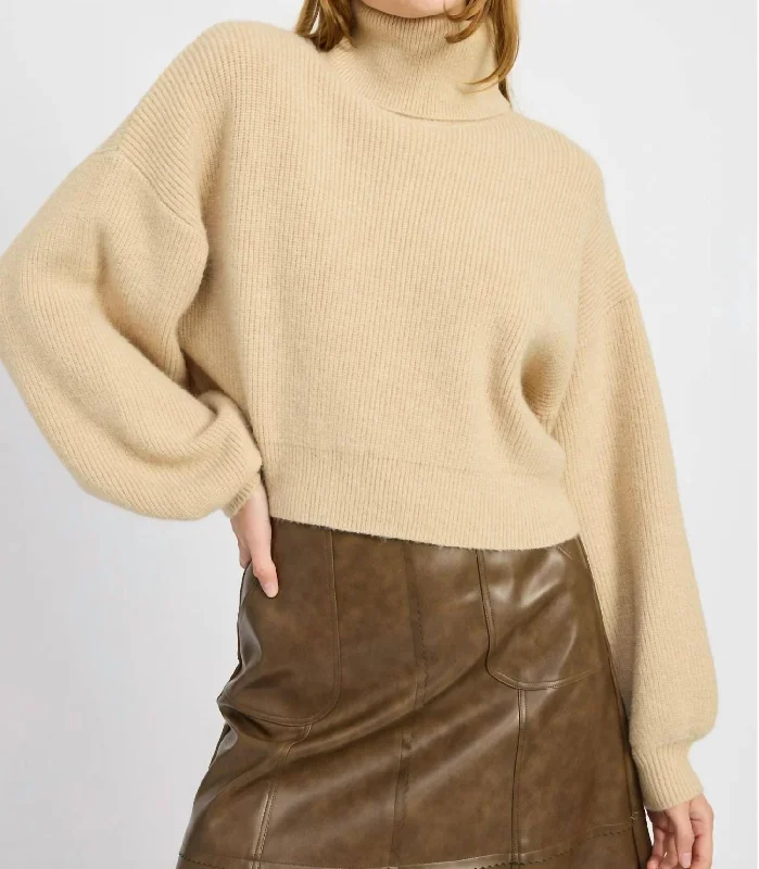 Warm Winter Series Aria Sweater Top In Natural