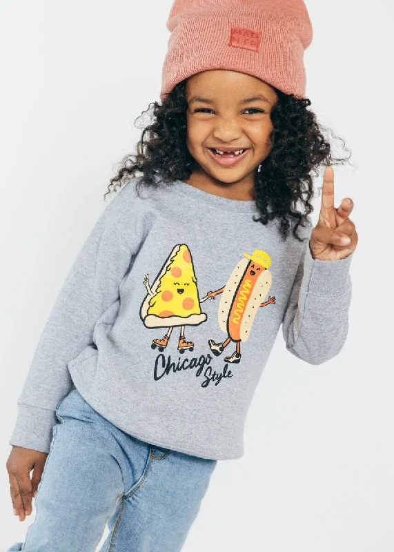 Trendy Looks Chicago Style Toddler Sweatshirt - Heather Grey