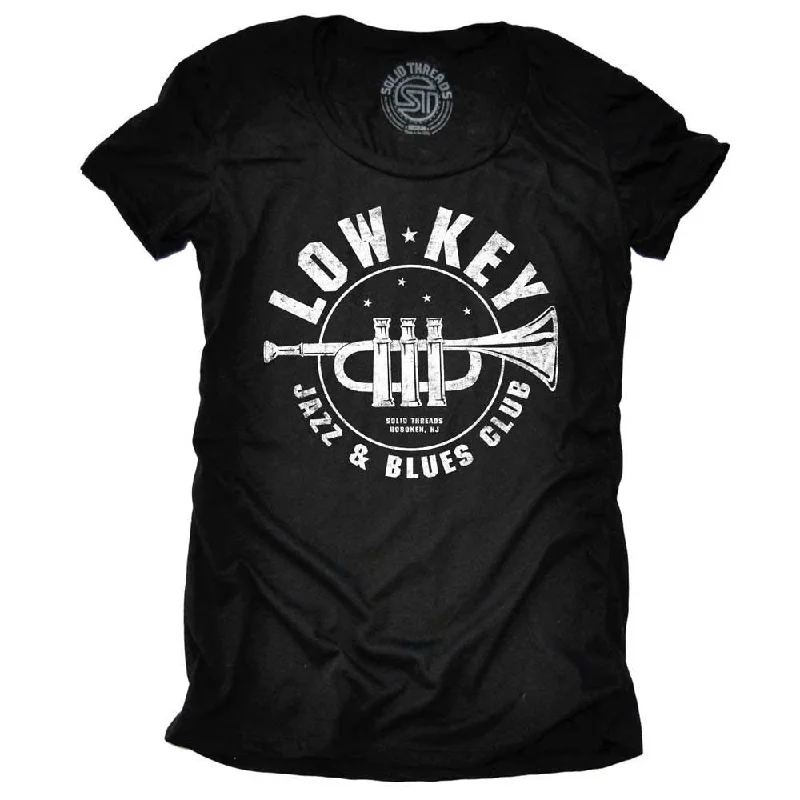 Comfortable And Cold-proof Women's Low Key Jazz And Blues Club T-shirt