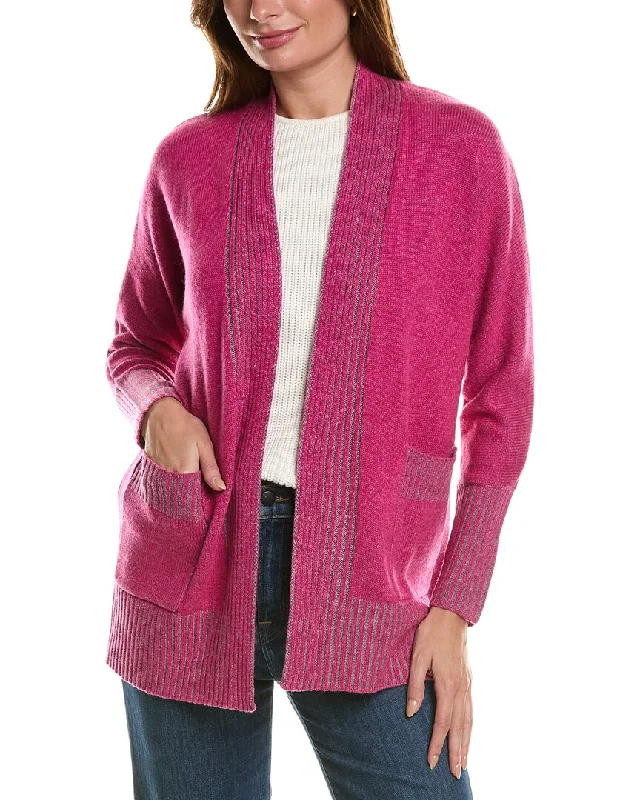 Soft Clothing Forte Cashmere Plaited Wool & Cashmere-Blend Cardigan