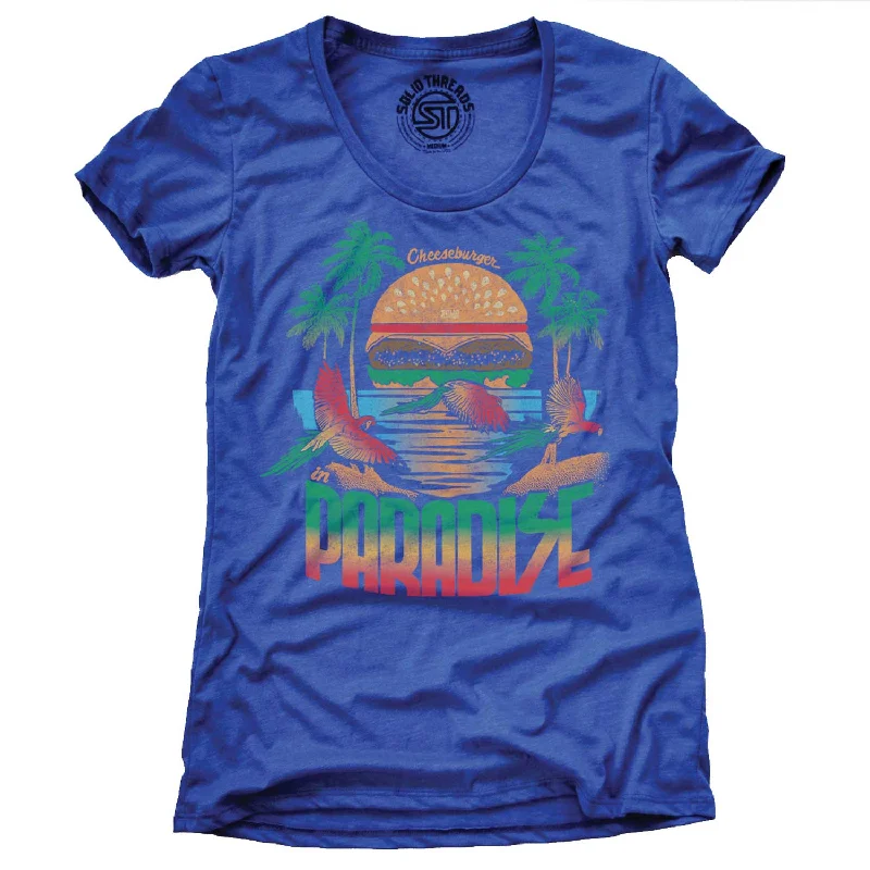 Minimal Classic Women's Cheeseburger in Paradise T-shirt