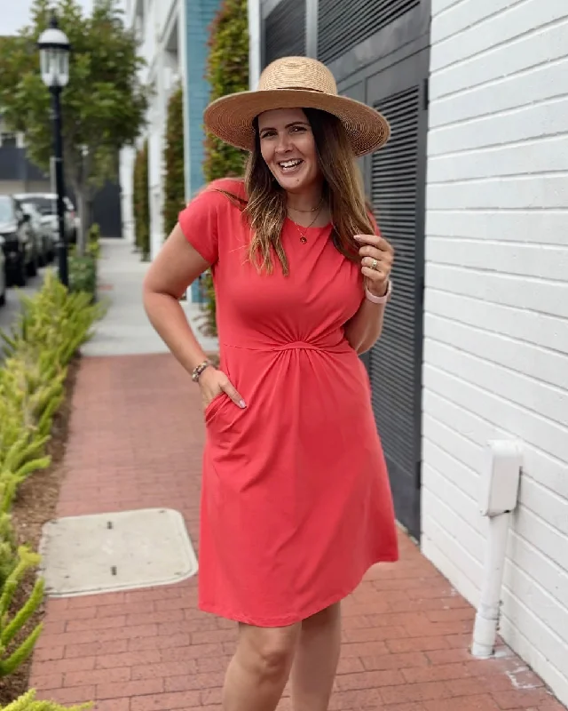 HOPE dress in Coral Red