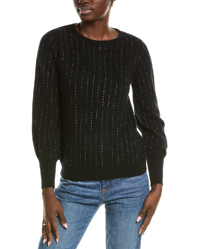 Unique Design sofiacashmere Blouson Sleeve Cashmere Sweater