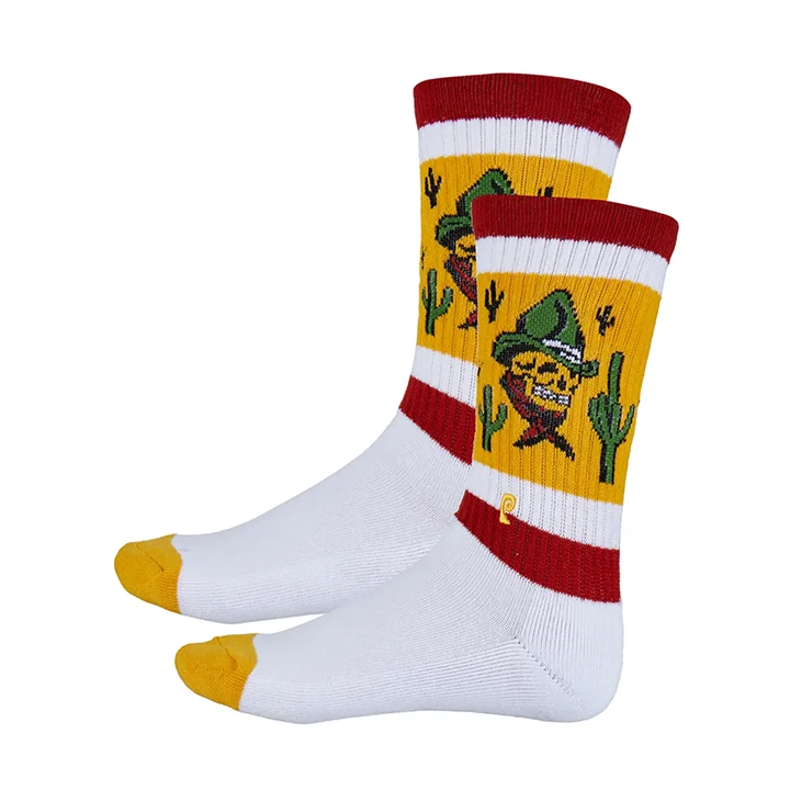 British Fashion Psockadelic On The Trail Socks - White