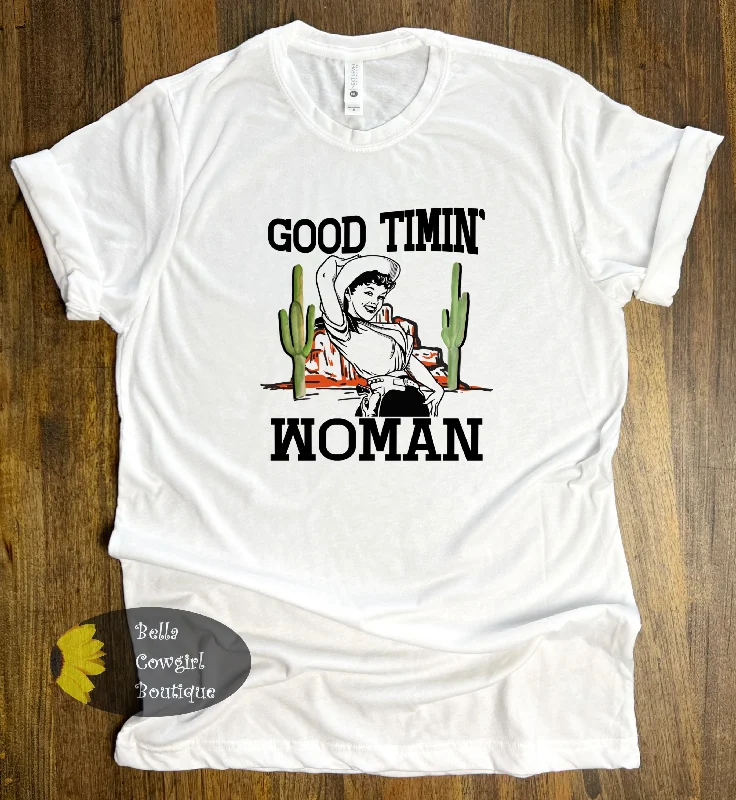 Celebrity Must-have Good Timin Women Country Music Vintage Cowgirl T-Shirt
