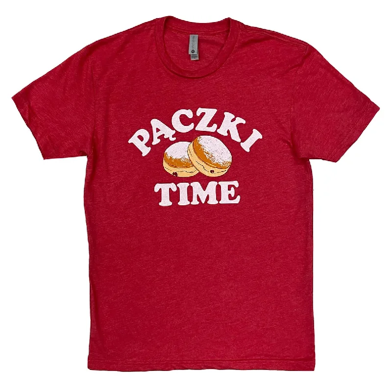 Single-shoulder Neck Design Paczki Time Shirt