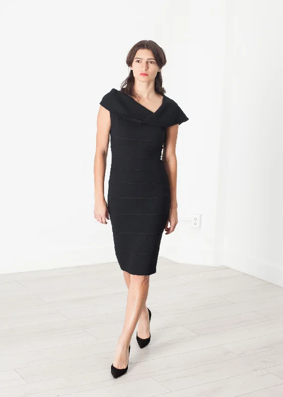 Beautiful Romance Asymmetric Dress in Black