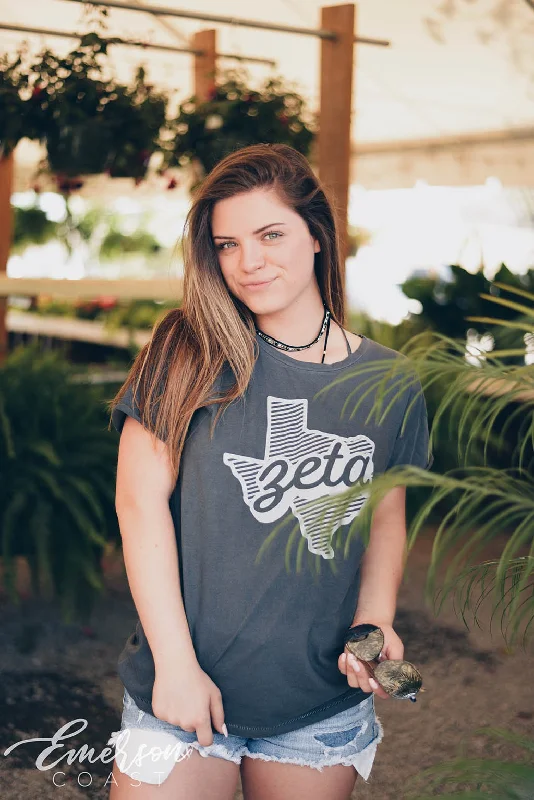 Comfortable And Versatile Zeta Tau Alpha Texas Rocker Tee