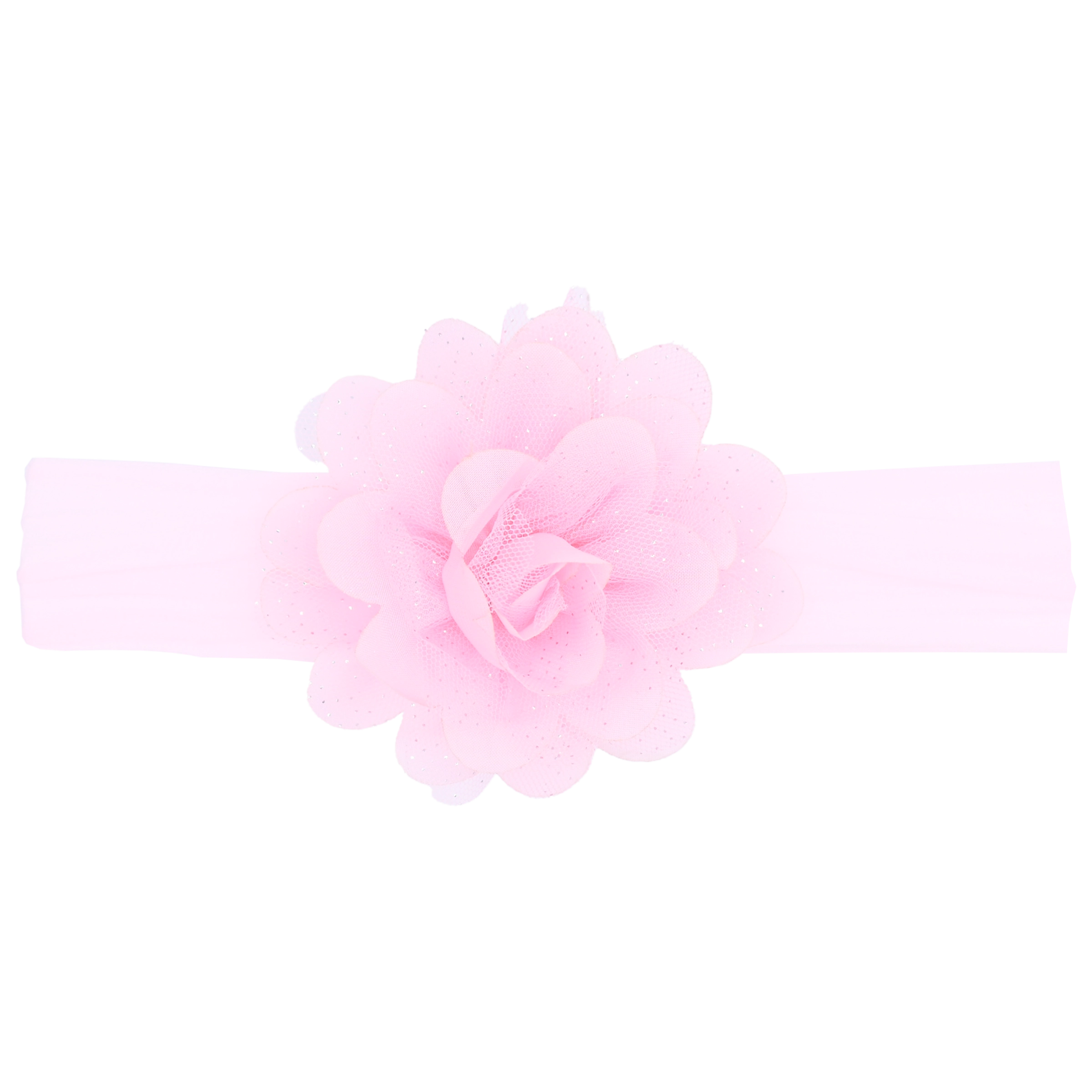 Elegant Outline Pink Glistening Flower Headband