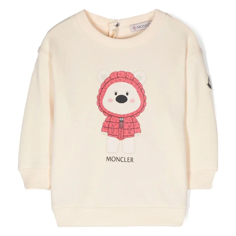Sweet Breath Beige Logo Sweatshirt