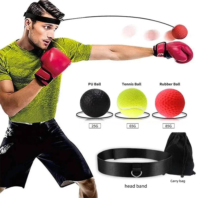 Chic Comfort Boxing Reflex Ball Speed Force Punching Bag Fitness MMA Sanda Raising Reaction Hand Eye Agility Training Headband Gym Muay Thai