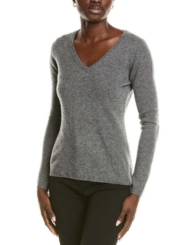 Fashion Expert sofiacashmere Modern V-Neck Cashmere Sweater