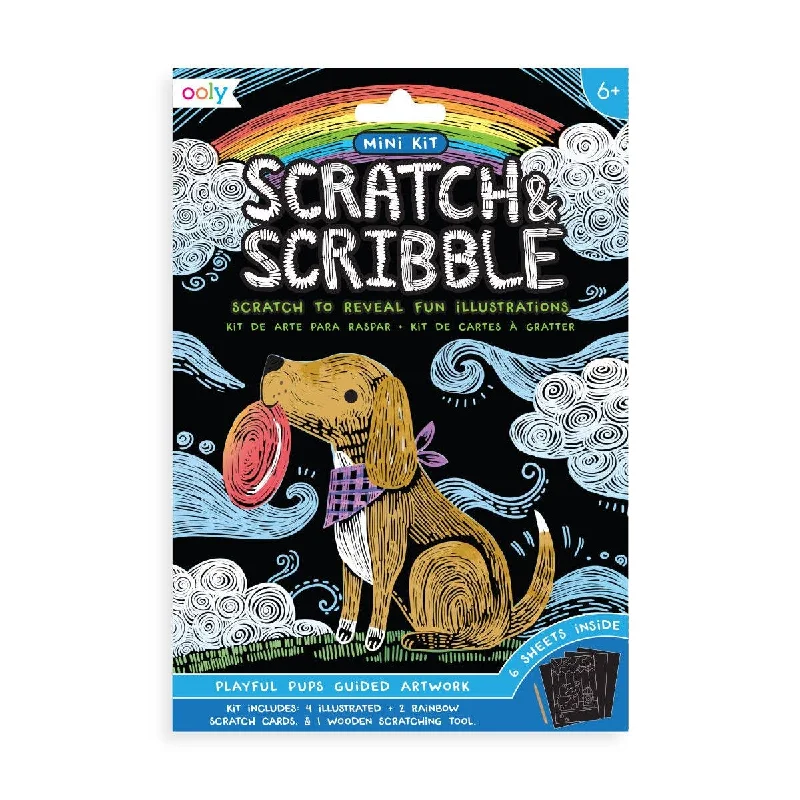 Elegant Wear Mini Scratch & Scribble Art | Playful Pups