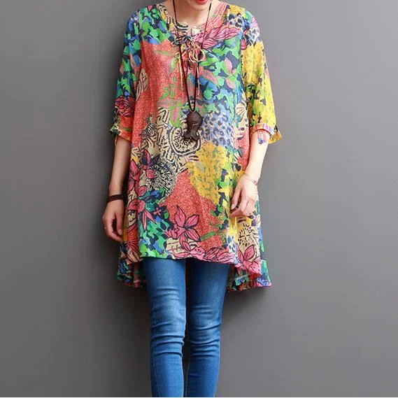 Design And Tailoring Yellow floral summer dress asymmetrical dresses