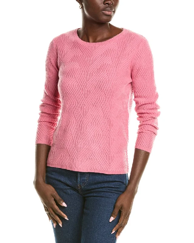 Fashion Classic sofiacashmere Trellis Cable Cashmere Sweater