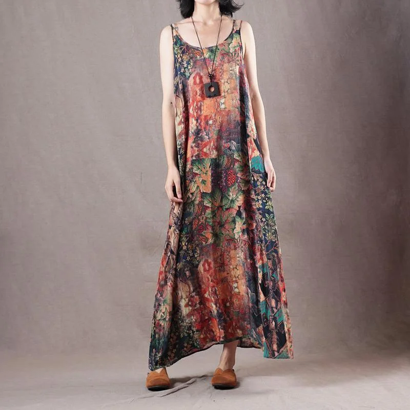 Stunning Fashion Bohemian multicolor clothes For Women Spaghetti Strap summer Dresses