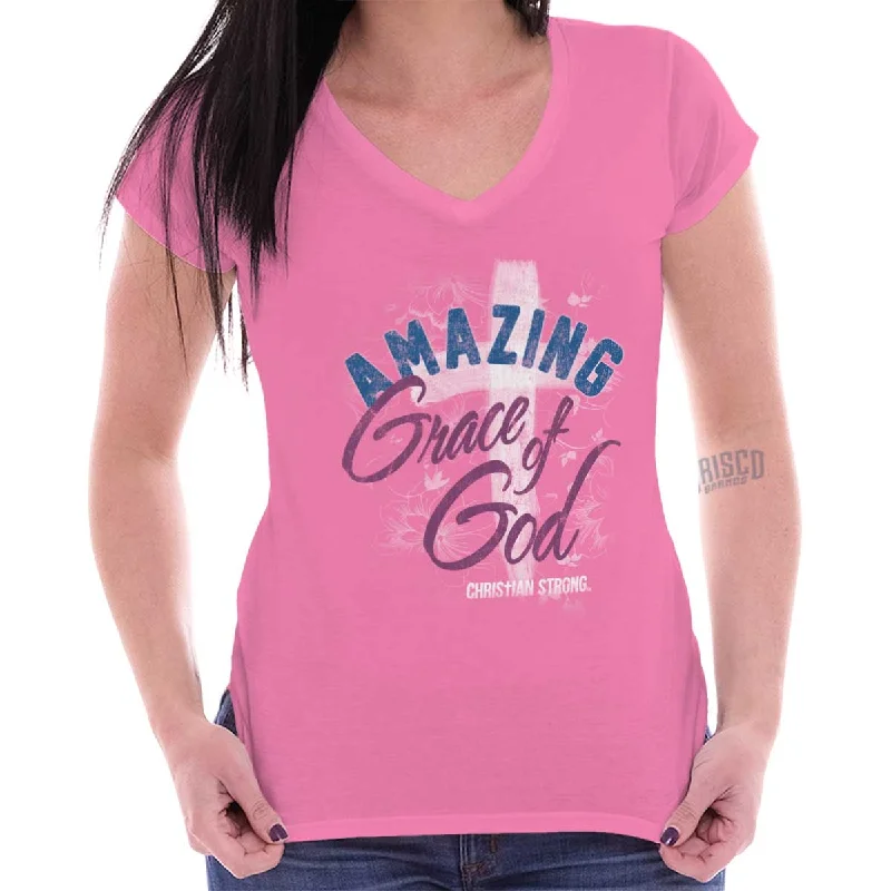 Grace of God Junior Fit V-Neck T-Shirt