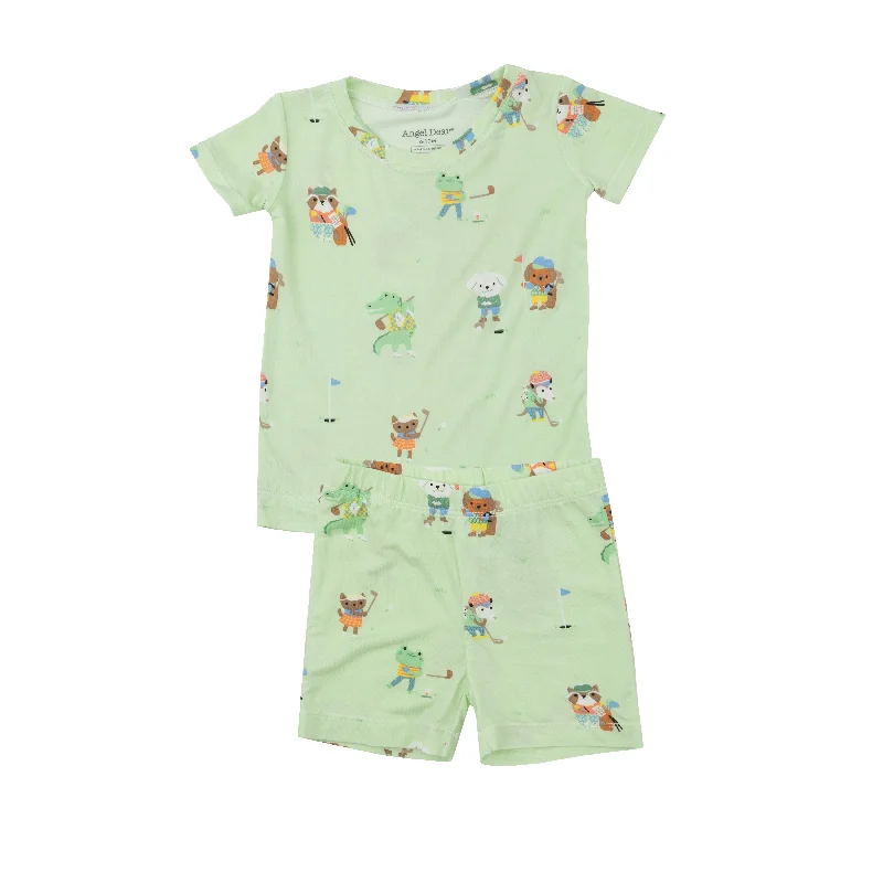 High-end Fashion 2 Piece Boys Golf Animals Short Pajamas