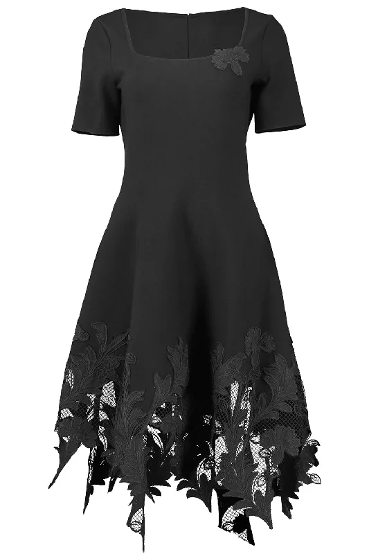 Personalized Design Short Sleeve Marbled Carnation Dress